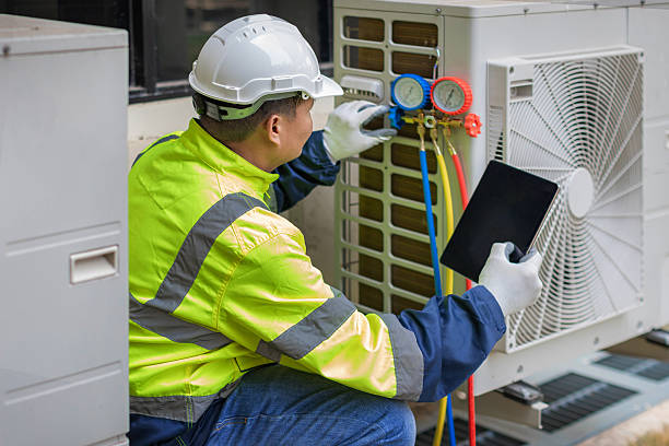 Professional Hvac technician working in Malaga, NJ